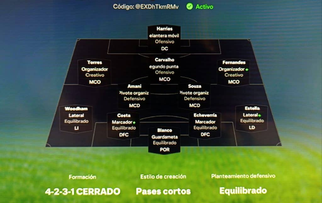 Táctica 4-2-3-1 EA FC 25